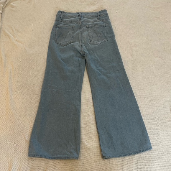 Mother Hustler Roller Flood Jeans In Cherie Cherie Size 29 Wide Leg High Rise - Picture 5 of 13